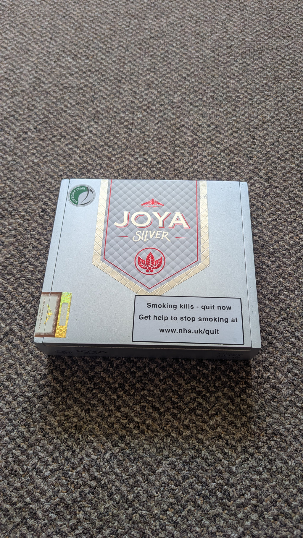 Joya Silver cigar box