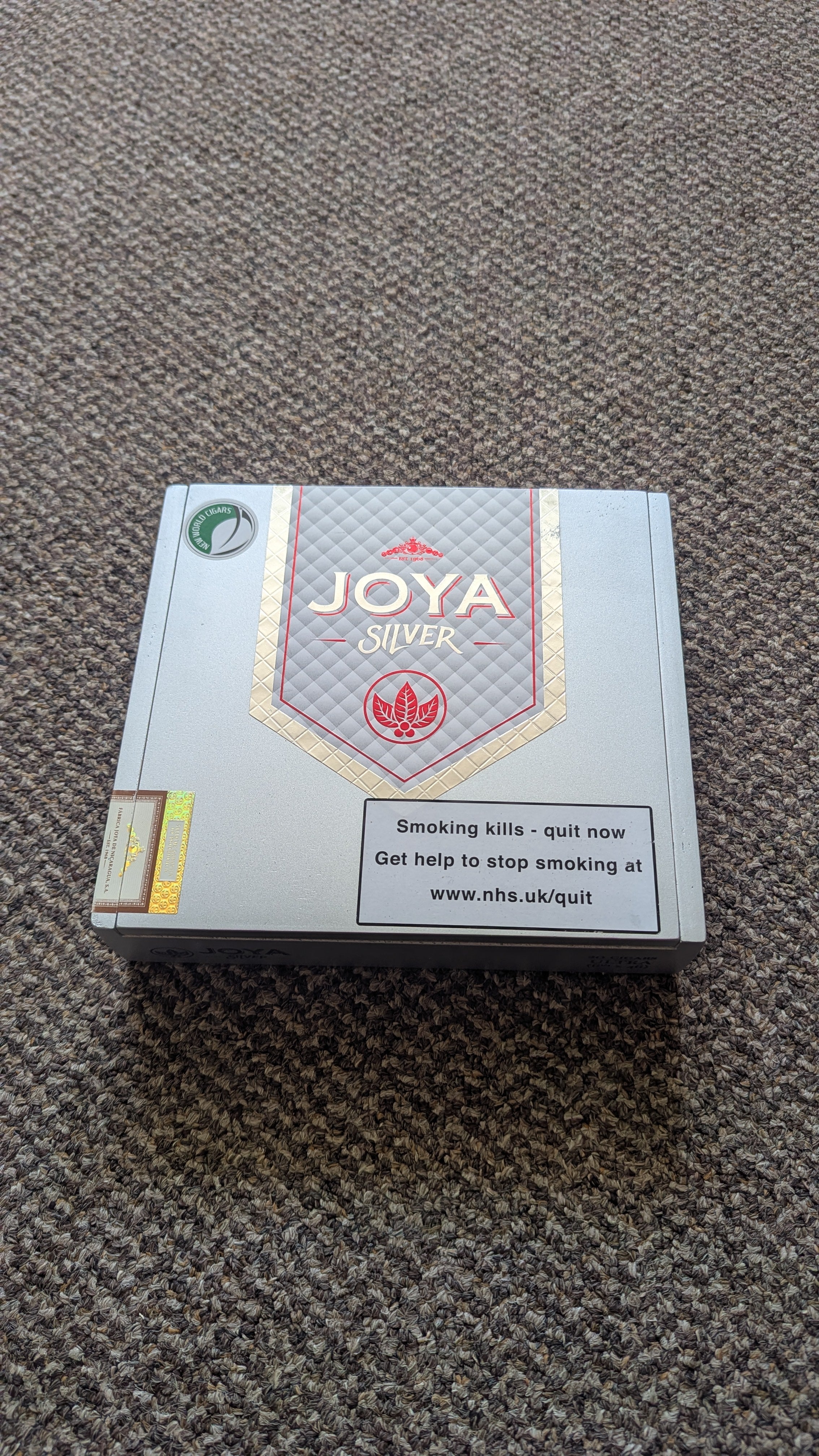 Joya Silver cigar box