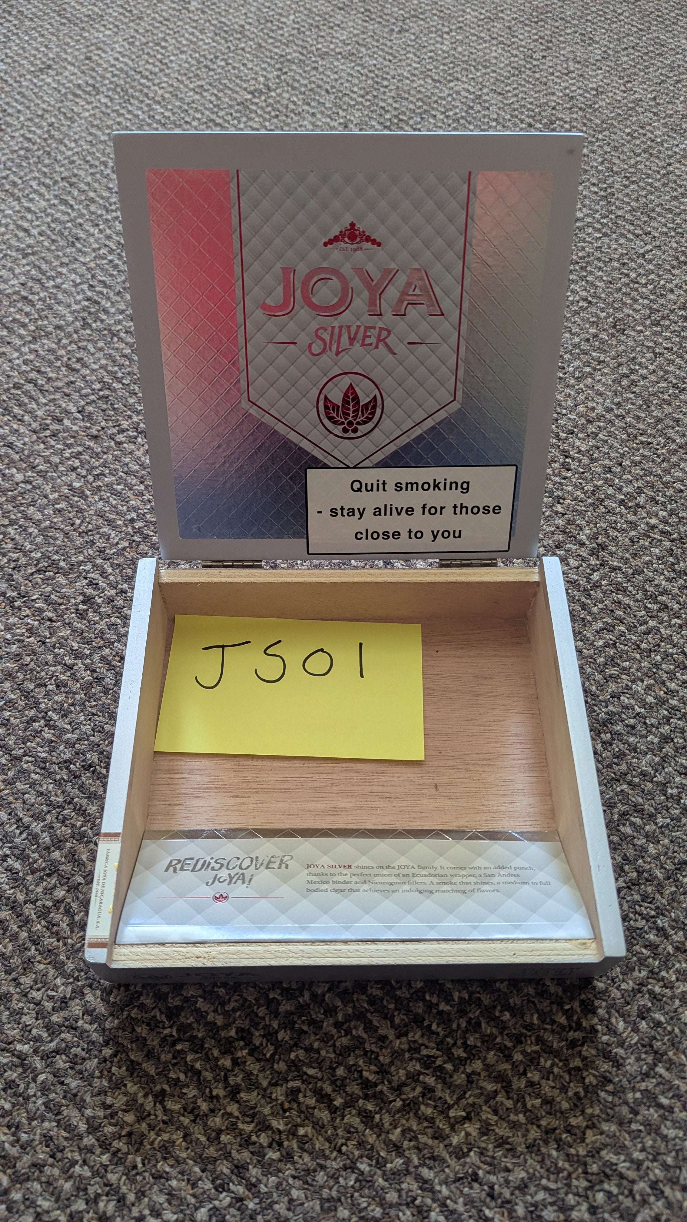 Joya Silver cigar box