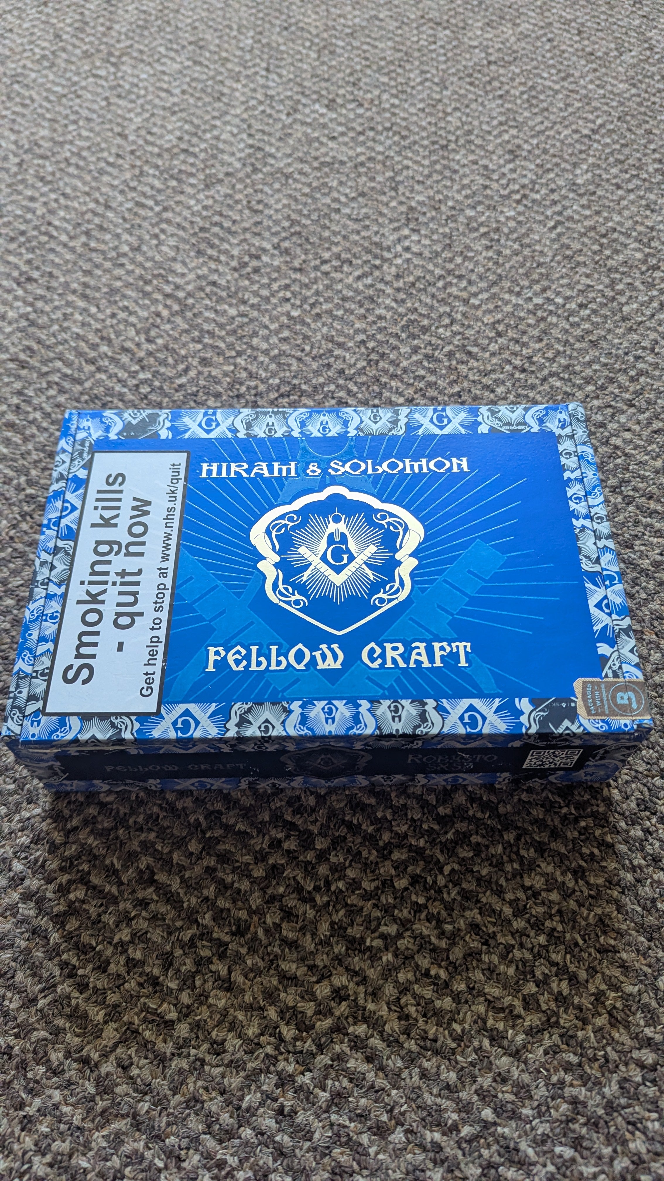 Hiram & Solomon fellow craft cigar box