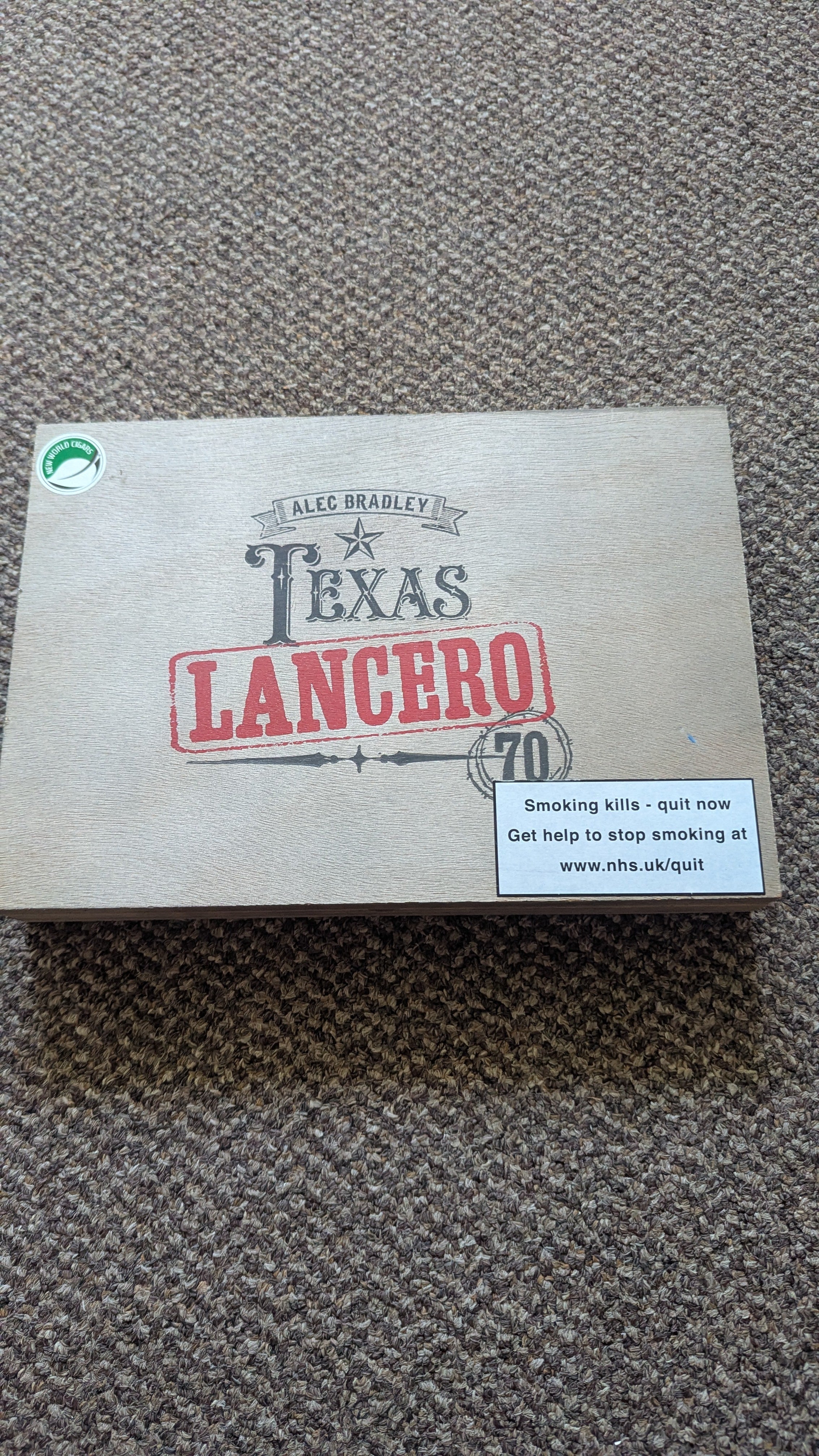 Texas Lancero Cigar Box