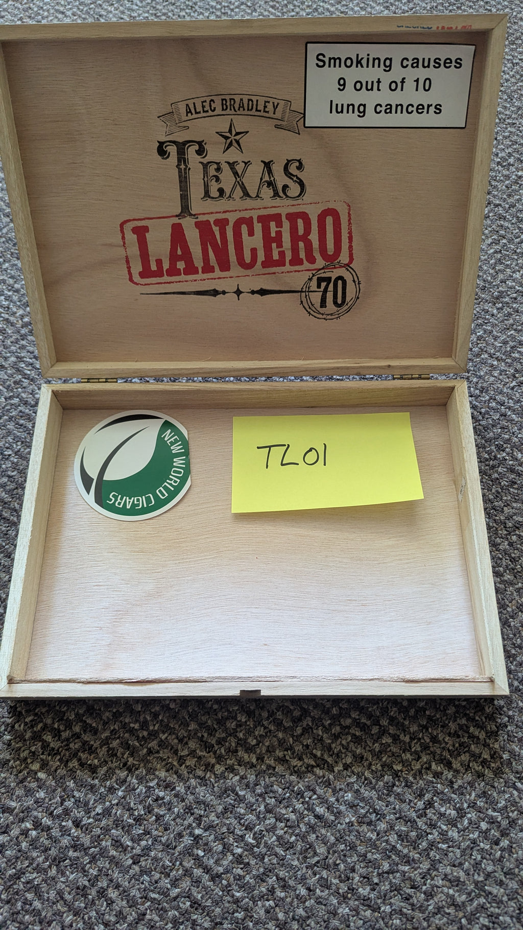 Texas Lancero Cigar Box