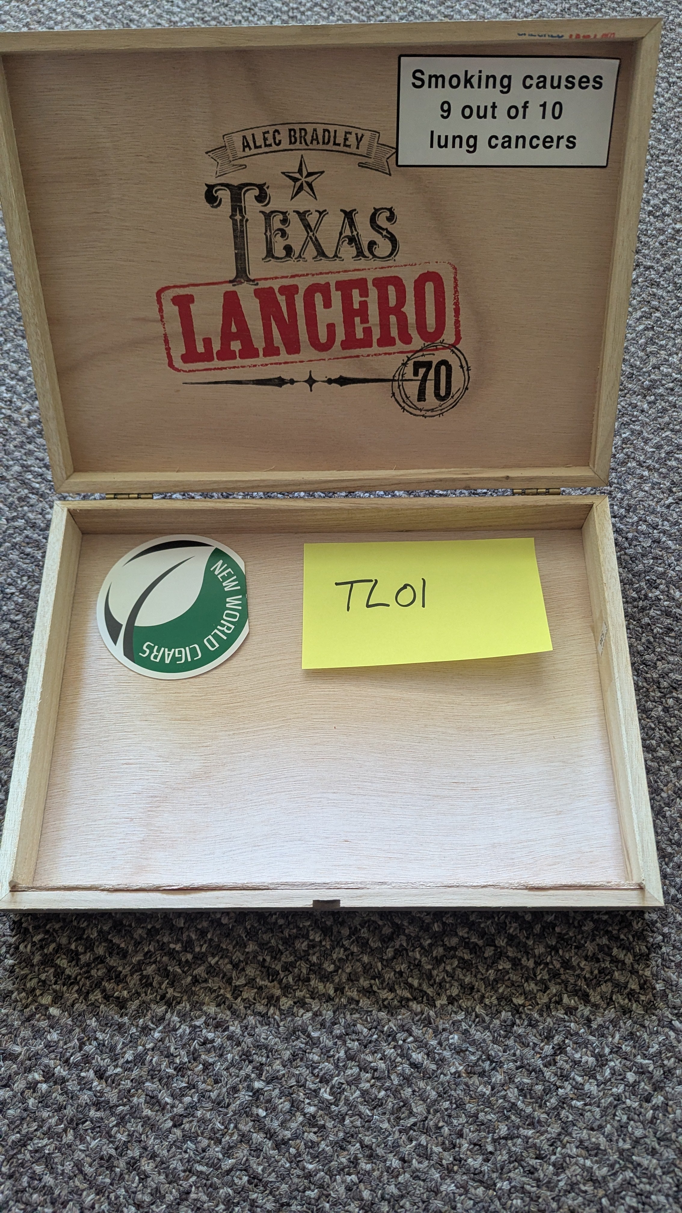 Texas Lancero Cigar Box