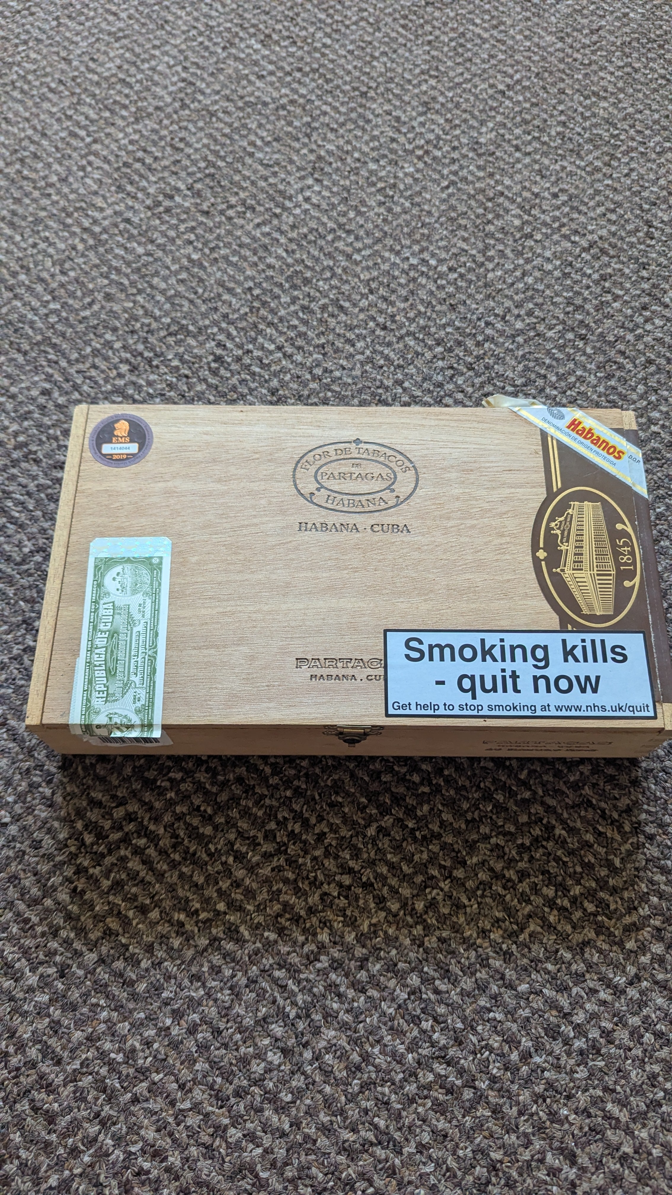Partagas Habana cigar box