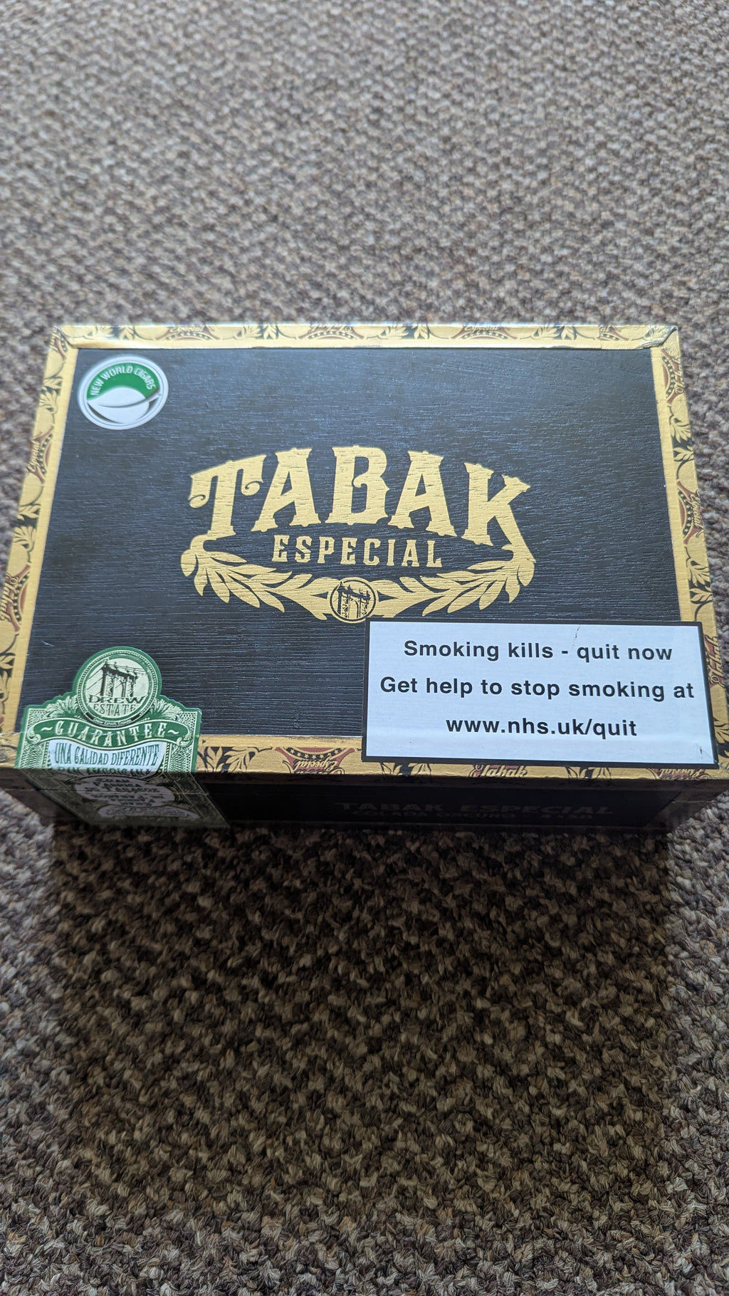 Tabak Especial Colada cigar box