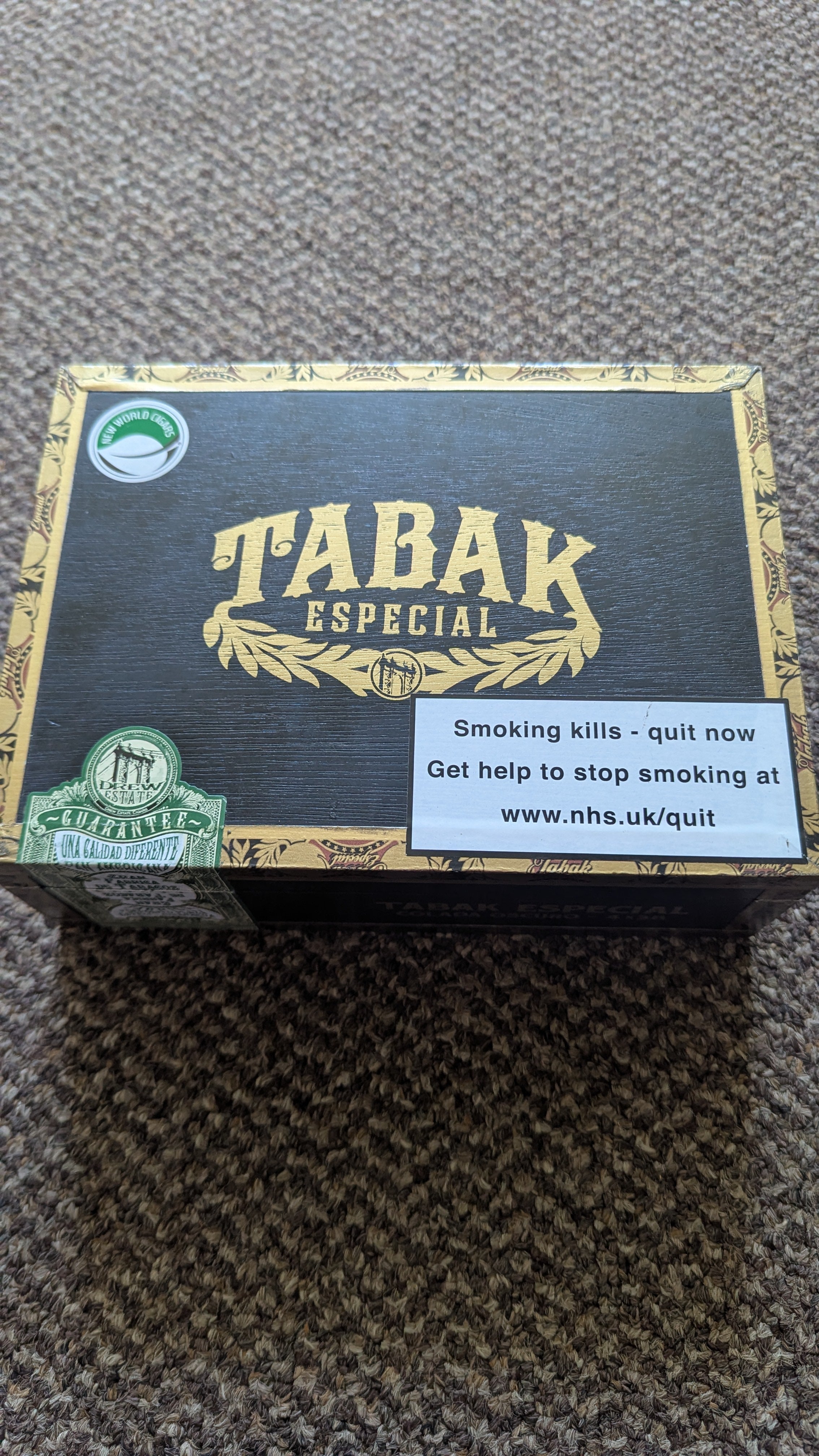 Tabak Especial Colada cigar box