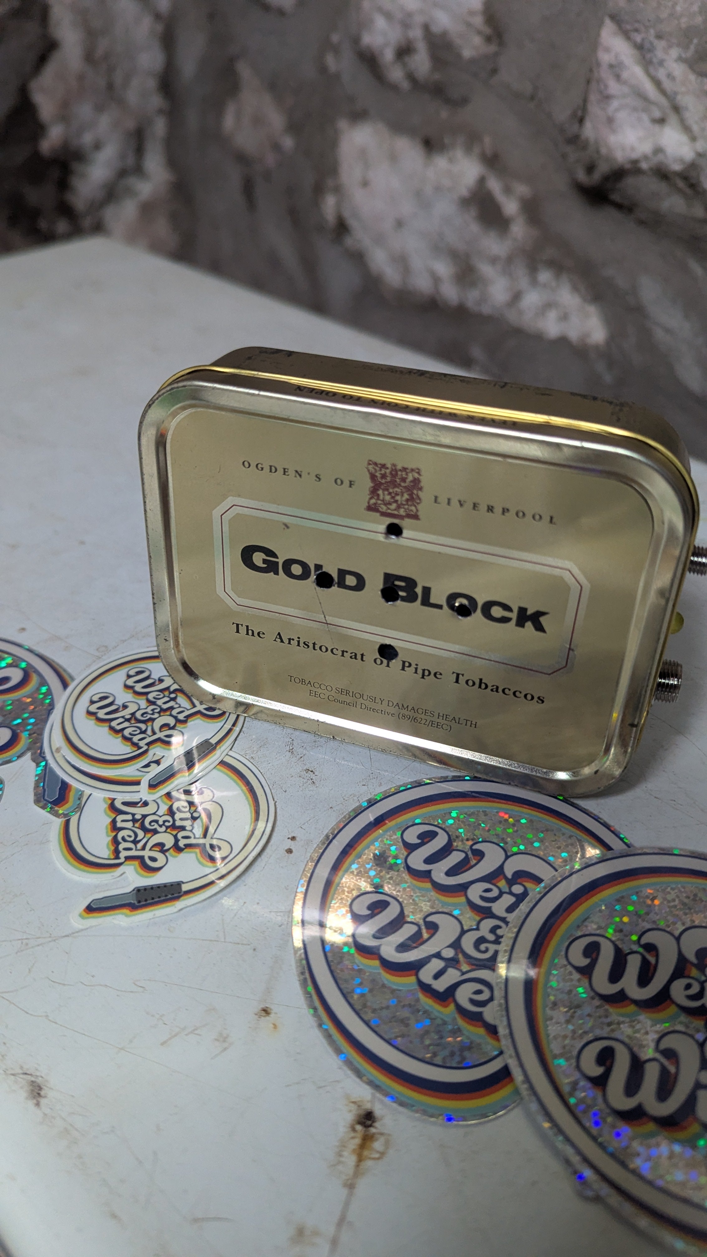Tobacco Tin Amp (Gold Block)