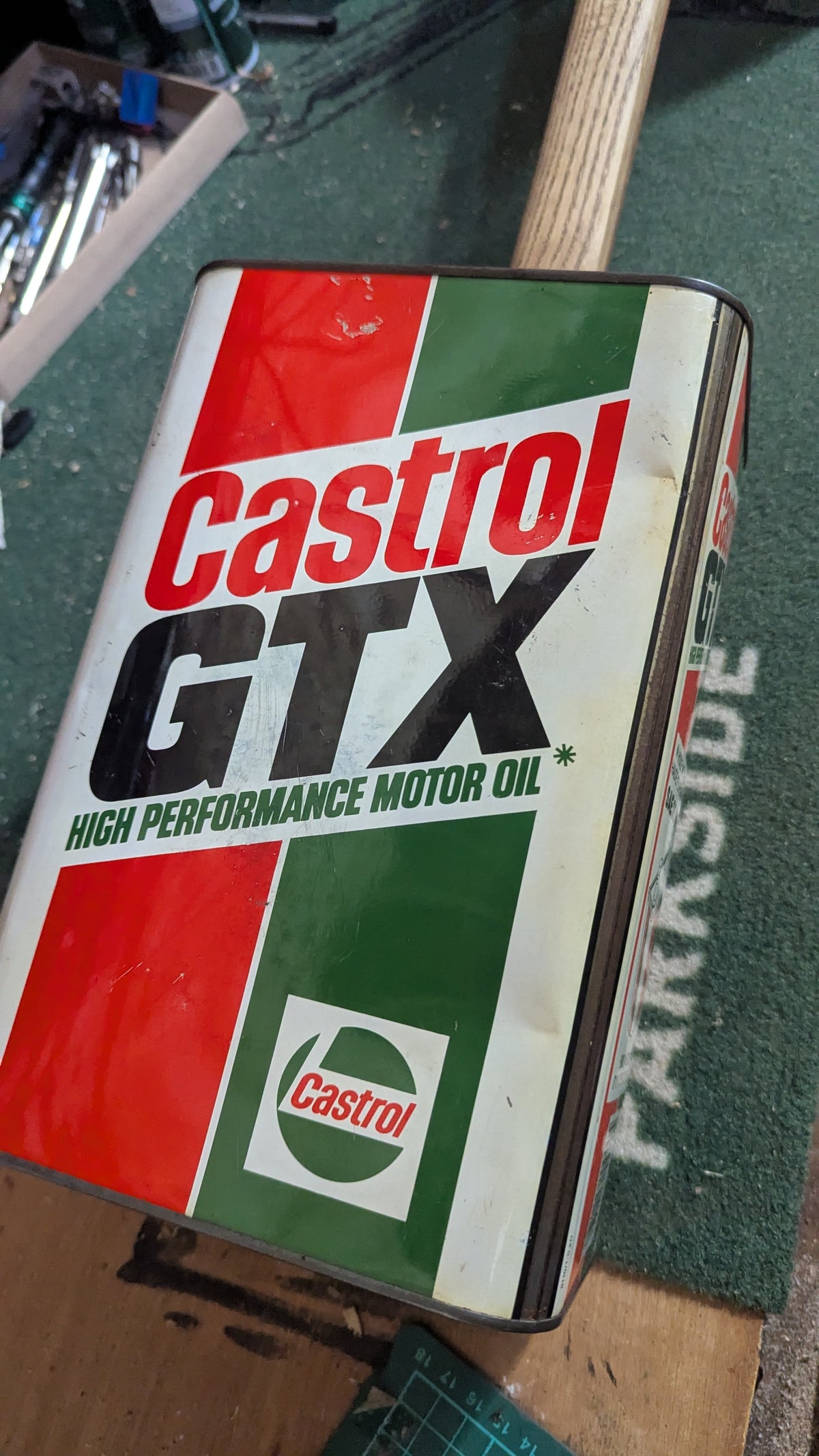 Castrol GTX oil can guitar