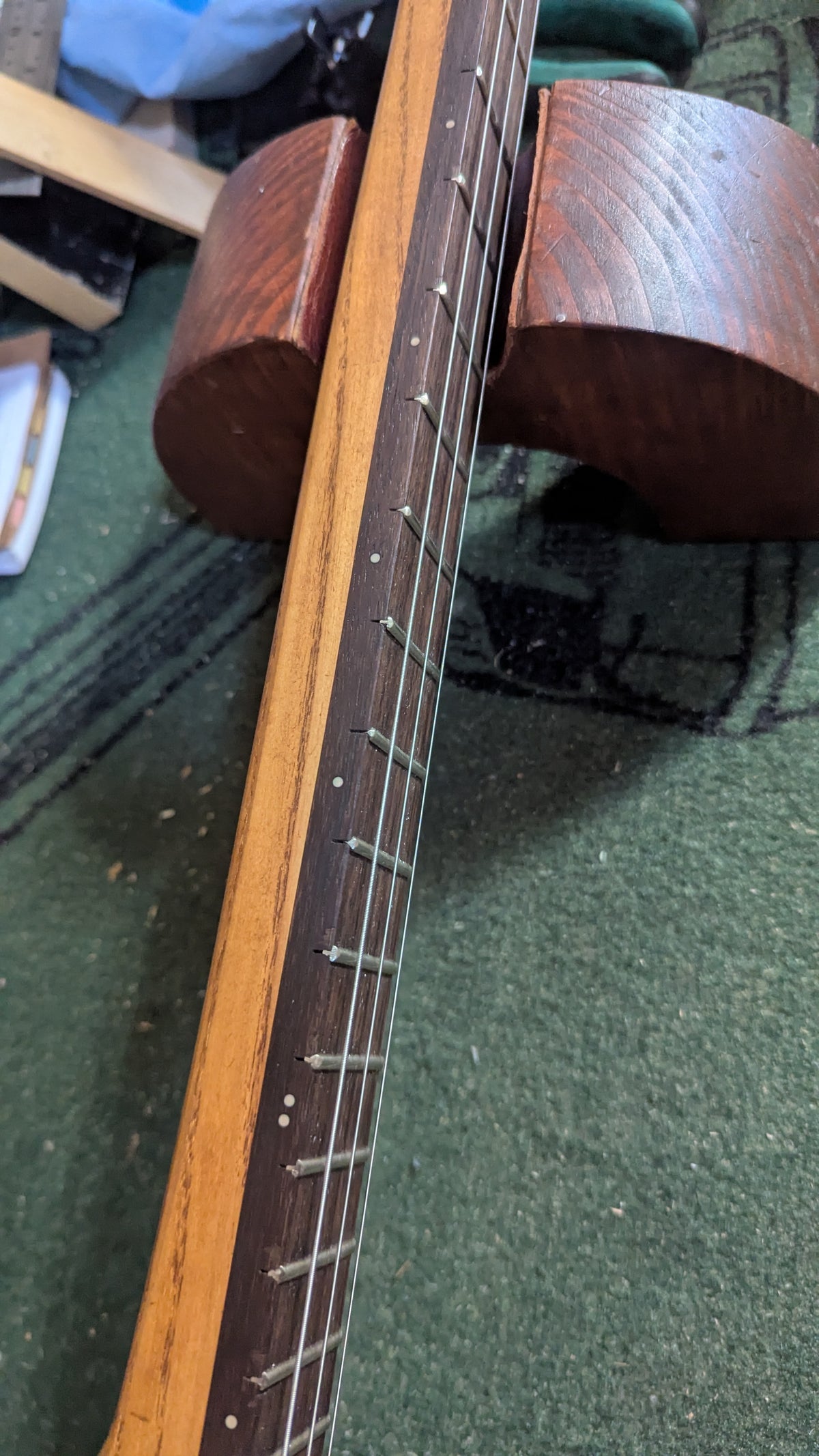 Red Box guitar with DIY Shotgun Shell pickup